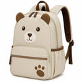 Sac à dos enfant 30 x 14 x 38 cm en polyester beige et marron motif ours style ludique