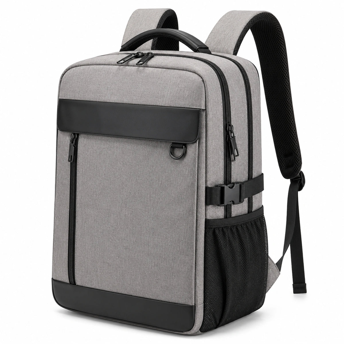Sac à dos 43 x 30 x 16 cm en polyester gris pour ordinateur style urbain à compartiments