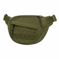 Sac banane taille ajustable en tissu vert kaki avec poches zippées