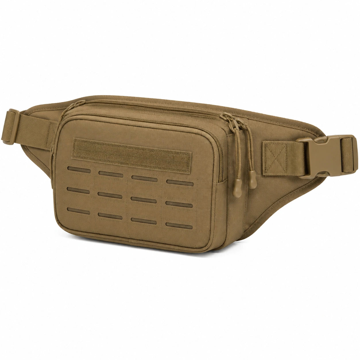 Sac banane 30 x 15 x 10 cm en polyester kaki - rangement tactique réglable