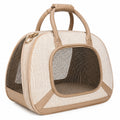 Sac de transport pour animaux 45 x 28 x 32 cm textile beige avec maille - ventilé